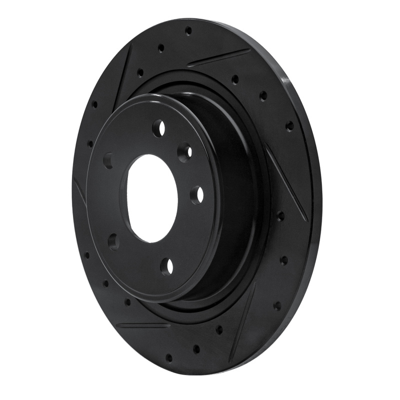 Buick Verano Brake Rotor (1) - Rear Left - R1 Concepts - Drilled & Slotted - Black - `11-`19